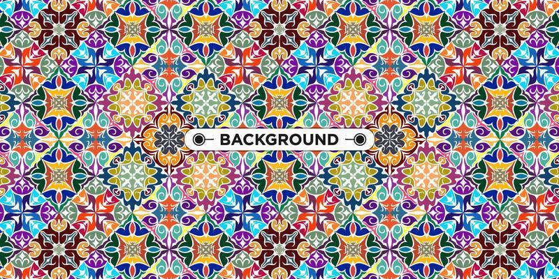 Unique colorful ethnic seamless pattern background