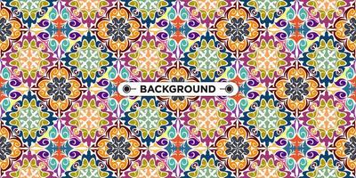 Unique colorful ethnic seamless pattern background vector