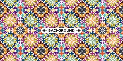 Unique colorful ethnic seamless pattern background vector