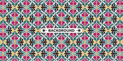 Unique colorful ethnic seamless pattern background vector