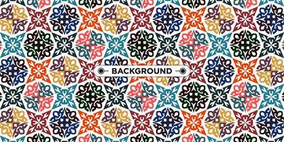 Unique colorful ethnic seamless pattern background vector