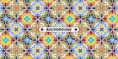 Unique colorful ethnic seamless pattern background vector