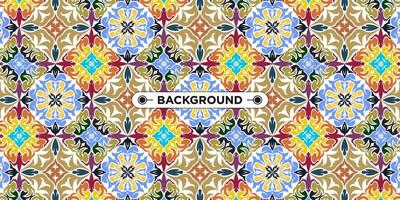 Unique colorful ethnic seamless pattern background vector