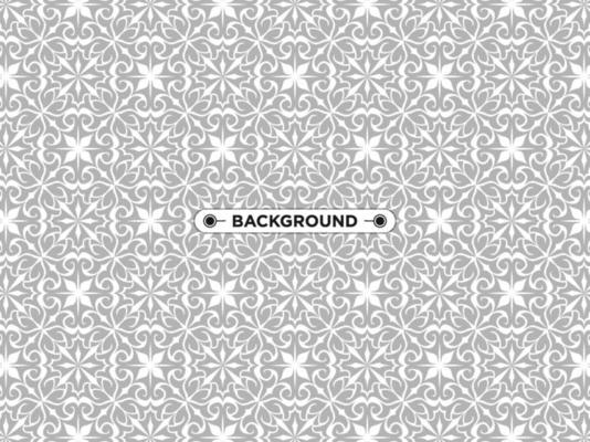 gray ethnic mandala seamless pattern background