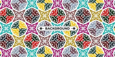 Unique colorful ethnic seamless pattern background vector