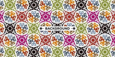 Unique colorful ethnic seamless pattern background vector