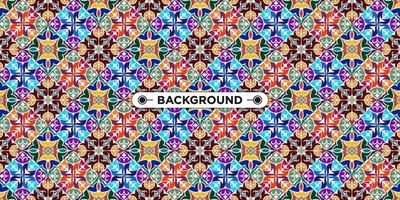 Unique colorful ethnic seamless pattern background vector