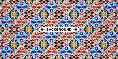 Unique colorful ethnic seamless pattern background vector