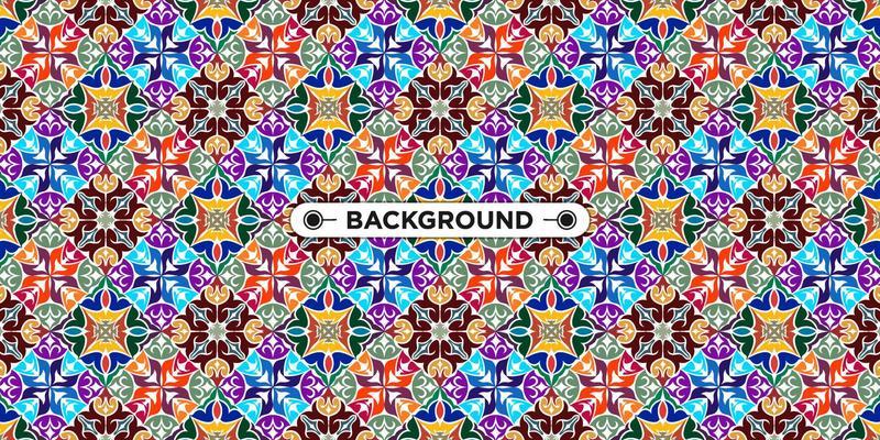 Unique colorful ethnic seamless pattern background