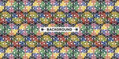 Unique colorful ethnic seamless pattern background vector