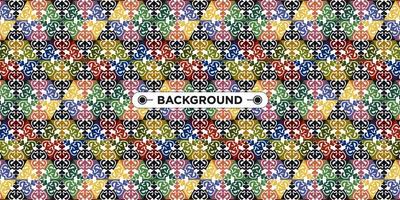 Unique colorful ethnic seamless pattern background vector