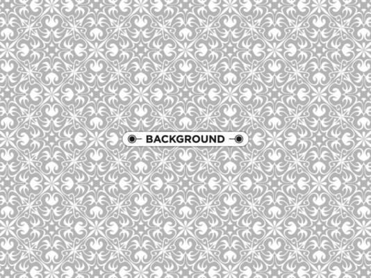 gray ethnic mandala seamless pattern background