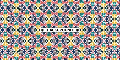 Unique colorful ethnic seamless pattern background vector