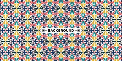 Unique colorful ethnic seamless pattern background vector