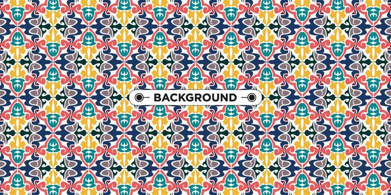 Unique colorful ethnic seamless pattern background