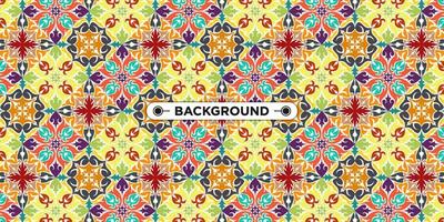 Unique colorful ethnic seamless pattern background vector