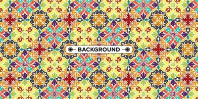 Unique colorful ethnic seamless pattern background vector