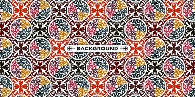 Unique colorful ethnic seamless pattern background vector