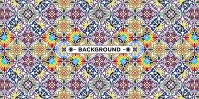 Unique colorful ethnic seamless pattern background vector