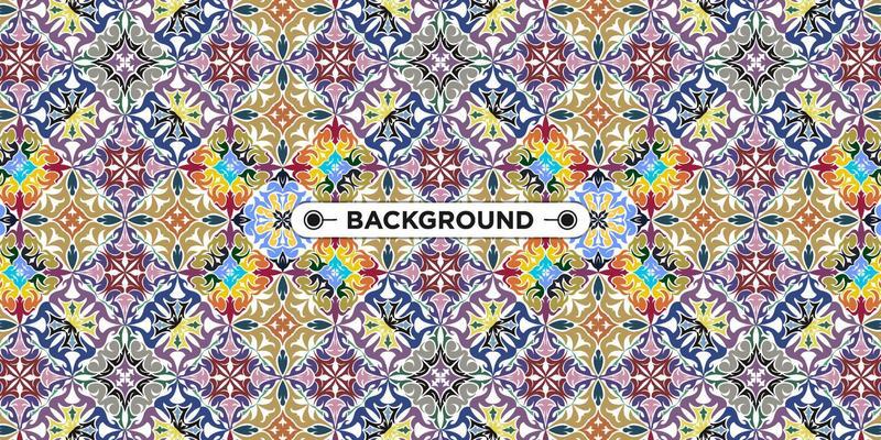 Unique colorful ethnic seamless pattern background