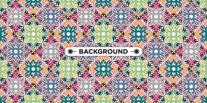 colorful ethnic mandala seamless pattern background
