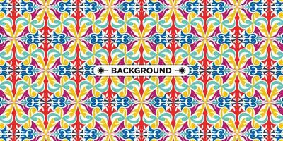 Unique colorful ethnic seamless pattern background vector