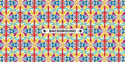 Unique colorful ethnic seamless pattern background vector