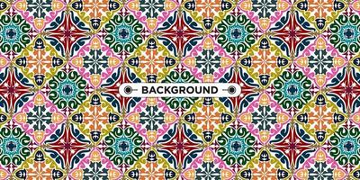 Unique colorful ethnic seamless pattern background vector