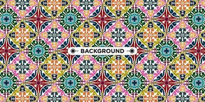 Unique colorful ethnic seamless pattern background vector