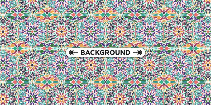 colorful ethnic mandala seamless pattern background