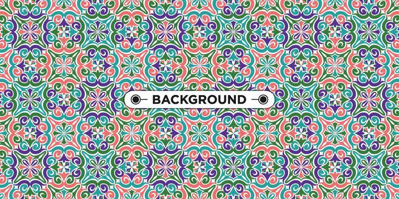 colorful ethnic mandala seamless pattern background