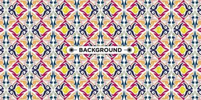 Unique colorful ethnic seamless pattern background vector