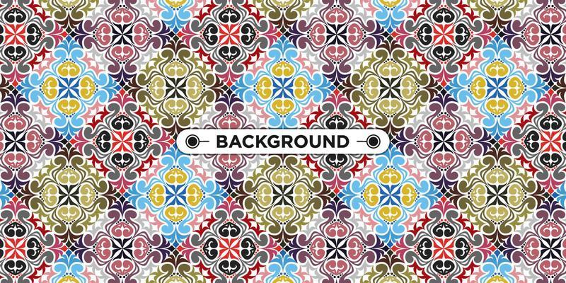 colorful ethnic mandala seamless pattern background