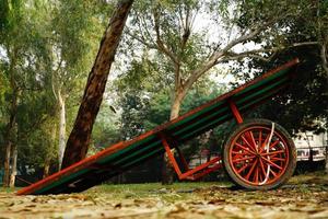 imagen de carrito de rickshaw en el parque foto