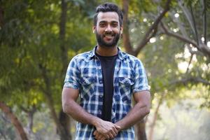 young boy indian student portrait photo