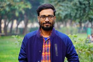 Indian man in the park for morning walk photo