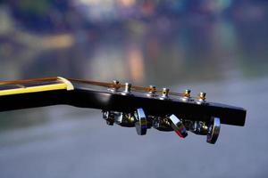 Closeup of an acoustic guitar image photo