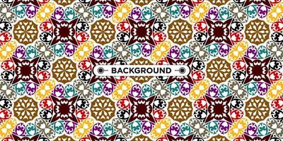 Unique colorful ethnic seamless pattern background vector