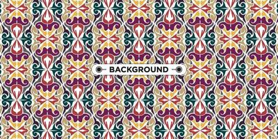 Unique colorful ethnic seamless pattern background vector