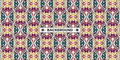 Unique colorful ethnic seamless pattern background vector