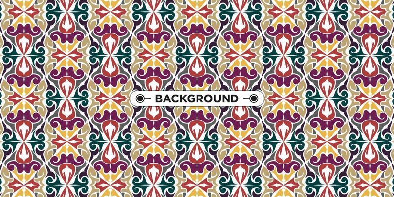 Unique colorful ethnic seamless pattern background