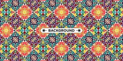Unique colorful ethnic seamless pattern background vector