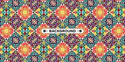 Unique colorful ethnic seamless pattern background vector