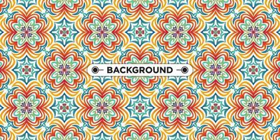 colorful ethnic mandala seamless pattern background vector