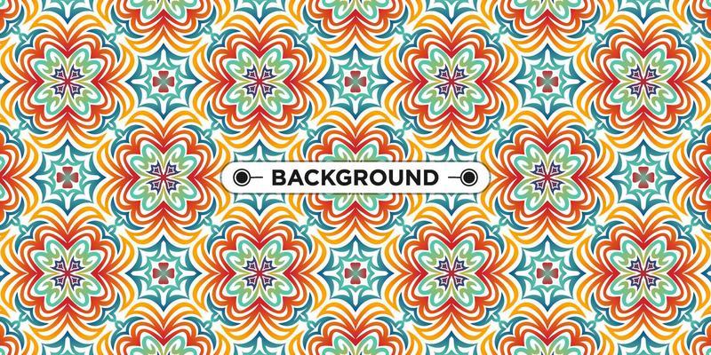 colorful ethnic mandala seamless pattern background