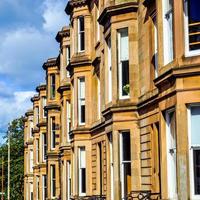 HDR Terraced Houses in Glasgow photo
