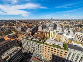 HDR Aerial view of Milan, Italy photo