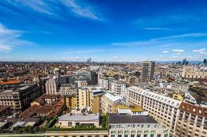 HDR Aerial view of Milan, Italy photo