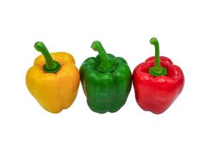 Fresh peppers isolated on white background photo