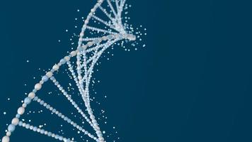 ADN molécula de adn poligonal 3d abstracta. color suave de la ciencia médica, biotecnología genética, biología química o ilustración o fondo del concepto de células genéticas. renderizado 3d foto
